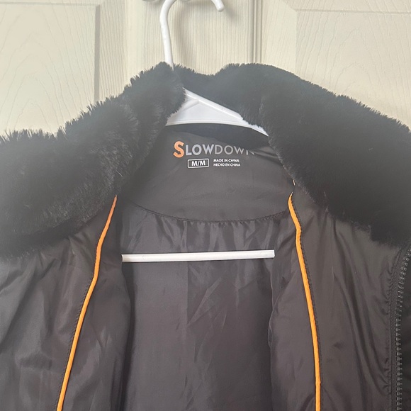 Men's Black Puffer Jacket - Picture 2 of 5